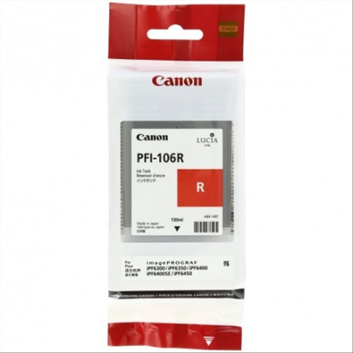 Original Ink Cartridge PFI 106 R Red Of 130ml For Canon IPF 6400 6450