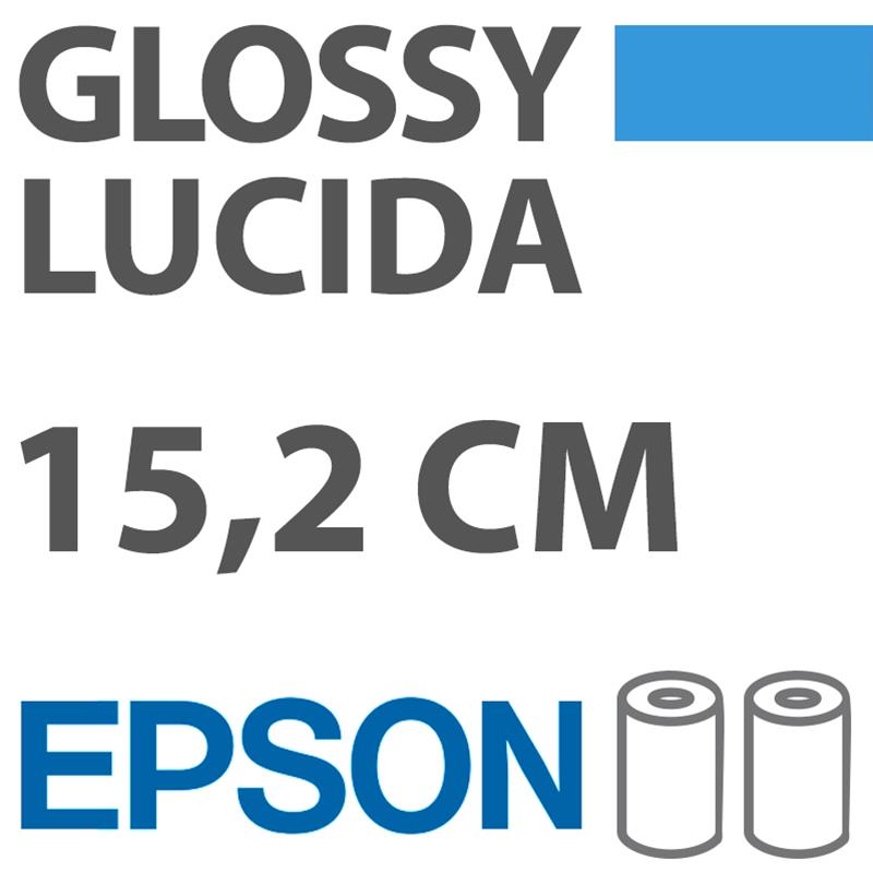 Carta Fotografica Epson Glossy 15,2 cm x 65 mt conf. da 2 rotoli Minilab  Inkjet-Carta Minilab Inkjet